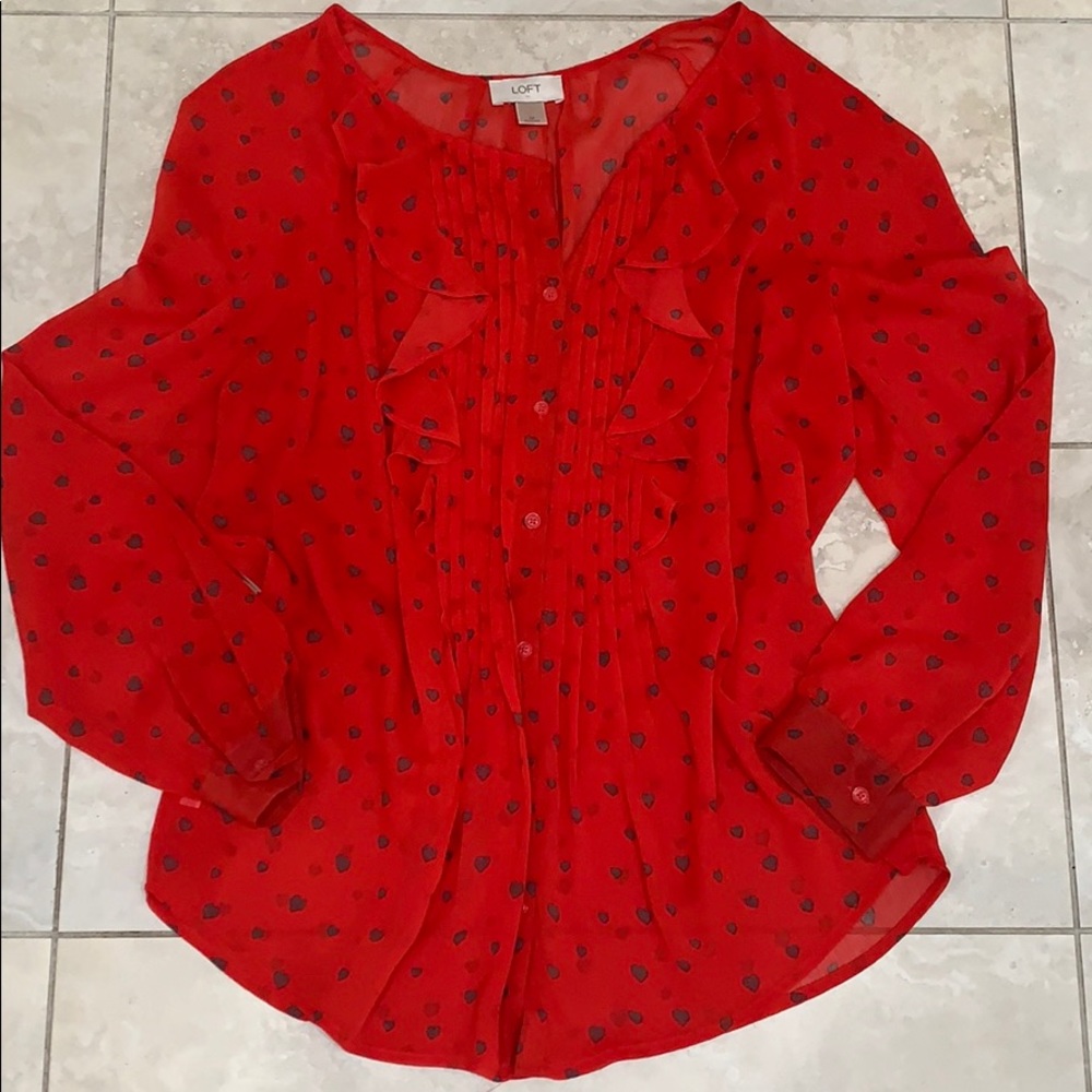 Heart printed blouse